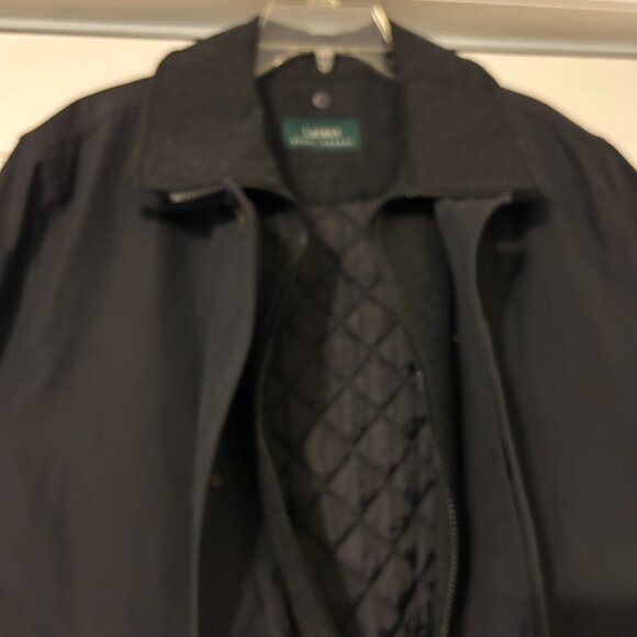 Mens RALPH LAUREN Sz L Black Removable Quilted Lining Coat - Picture 5 of 10